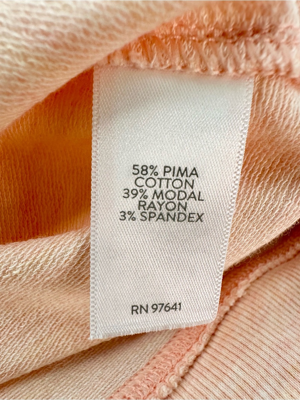 J. Jill Pure Jill Harmony Rib-Trimmed Hoodie, Soft Coral Dust Heather, XL - Picture 12 of 13